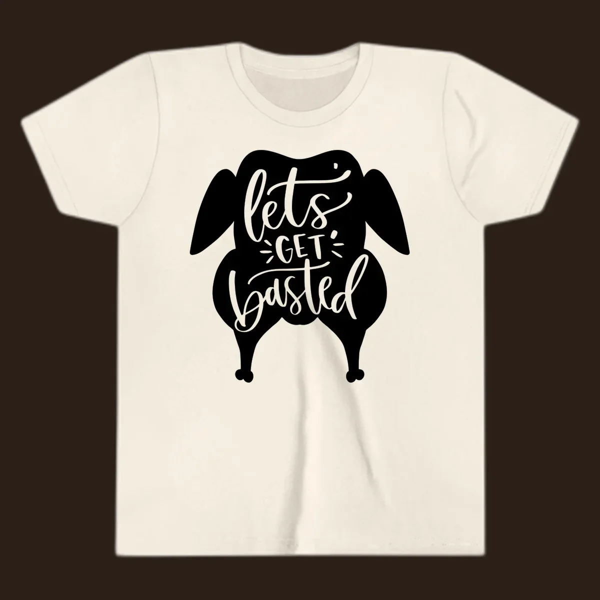 Lets Get Basted Turkey Thanksgiving illustration