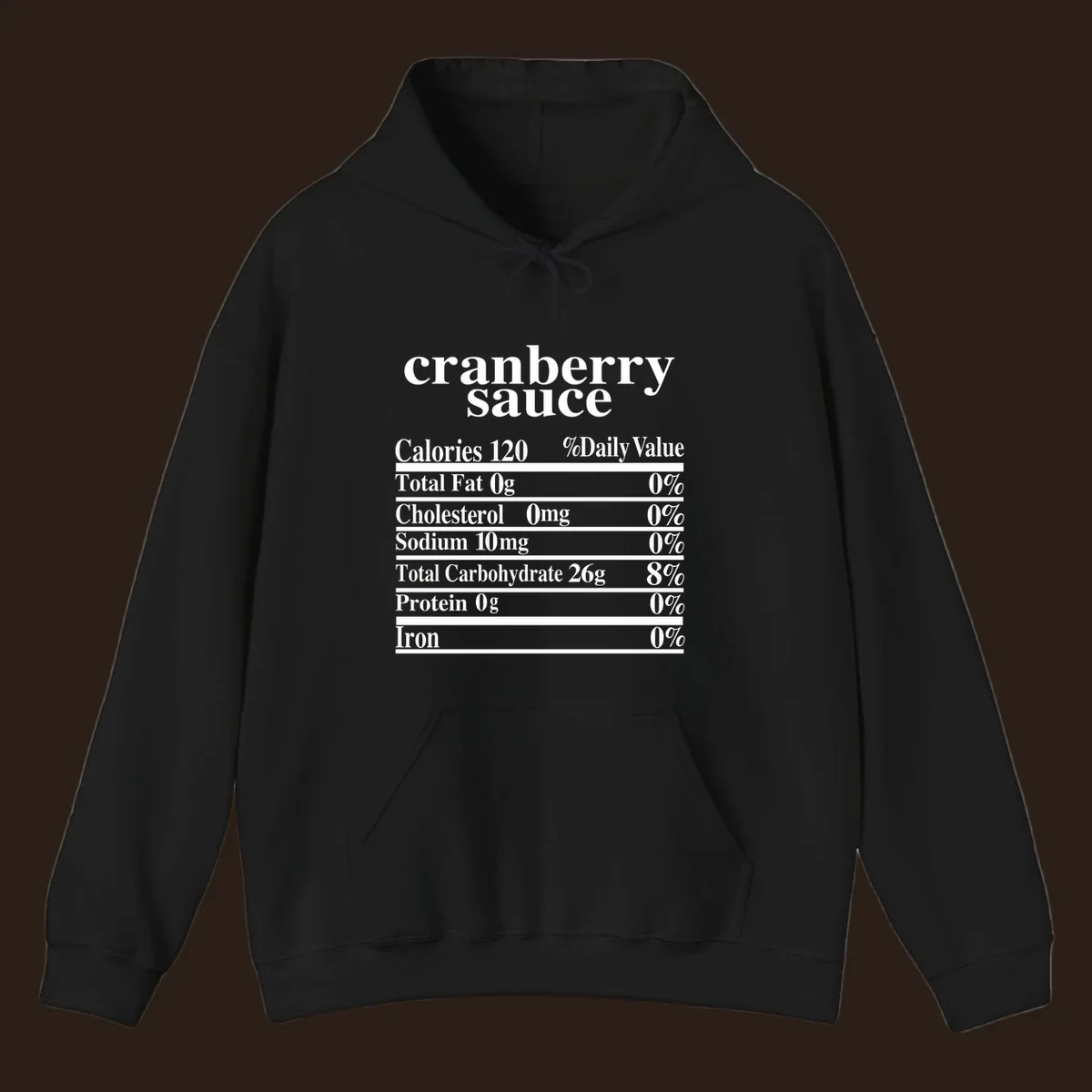 Cranberry sauce nutrition facts label design