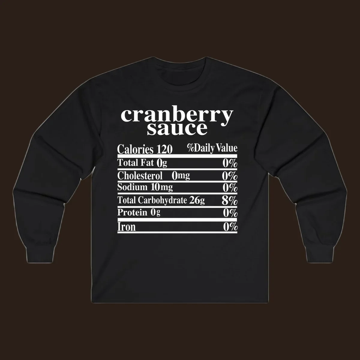 Cranberry sauce nutrition facts label design