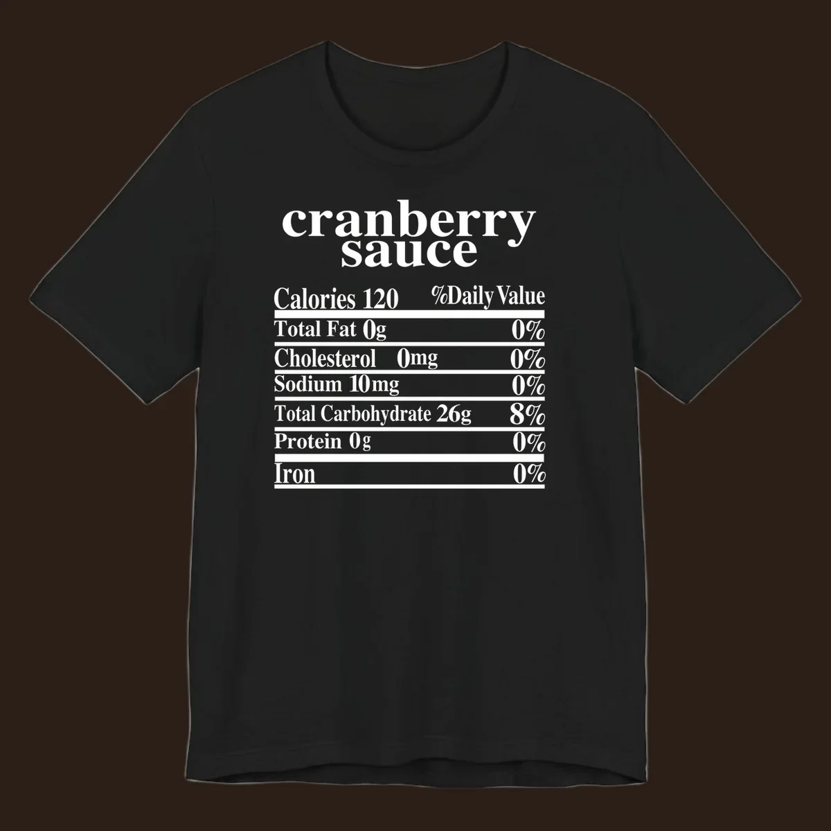 Cranberry sauce nutrition facts label design