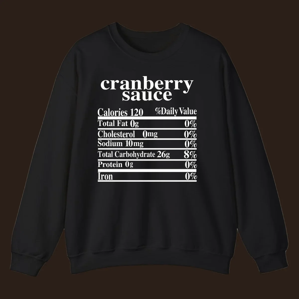 Cranberry sauce nutrition facts label design
