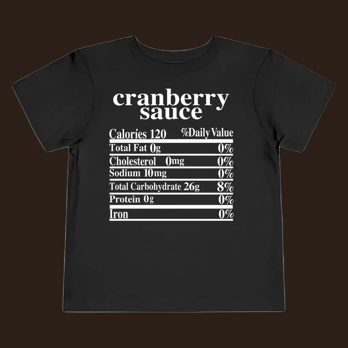 Cranberry sauce nutrition facts label design
