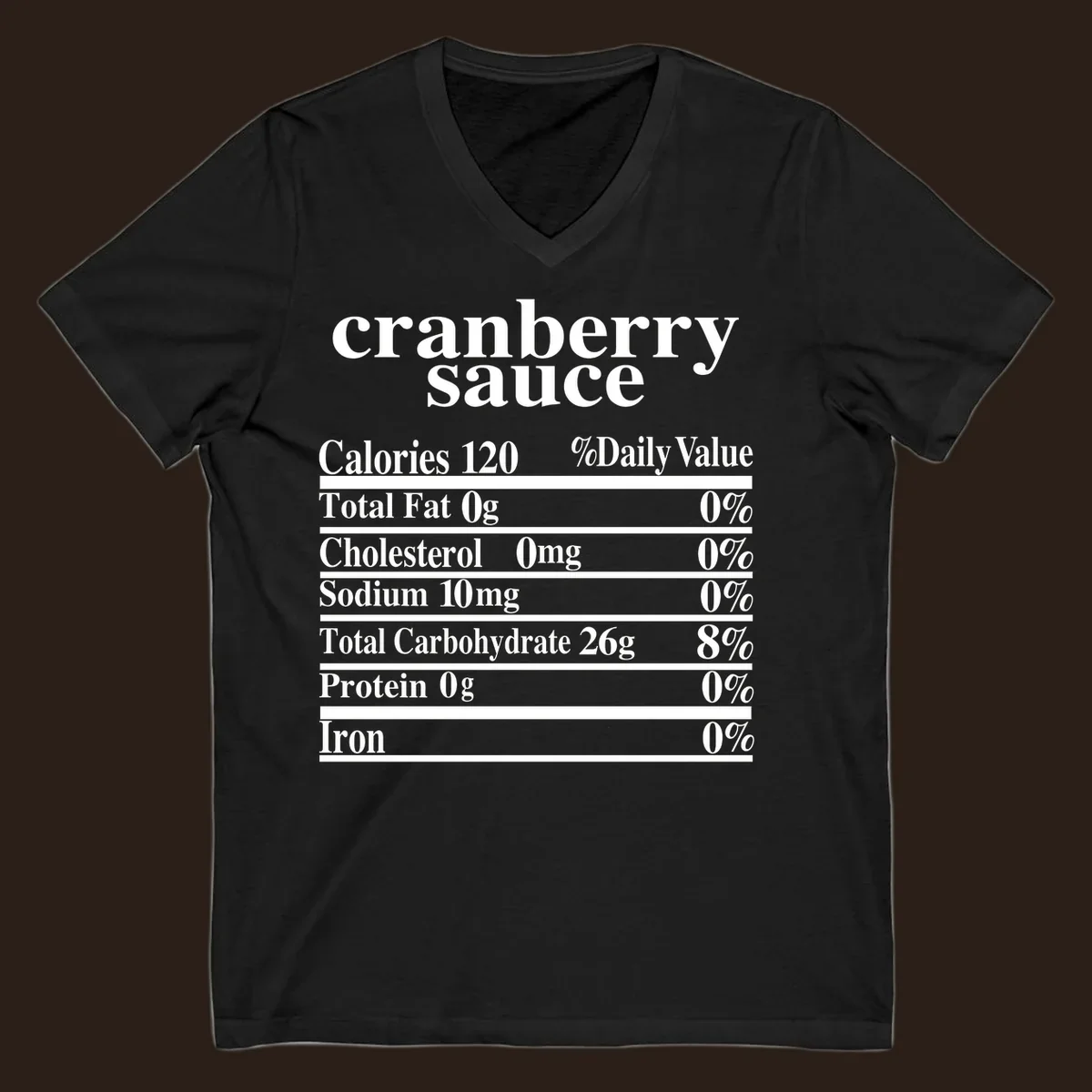 Cranberry sauce nutrition facts label design