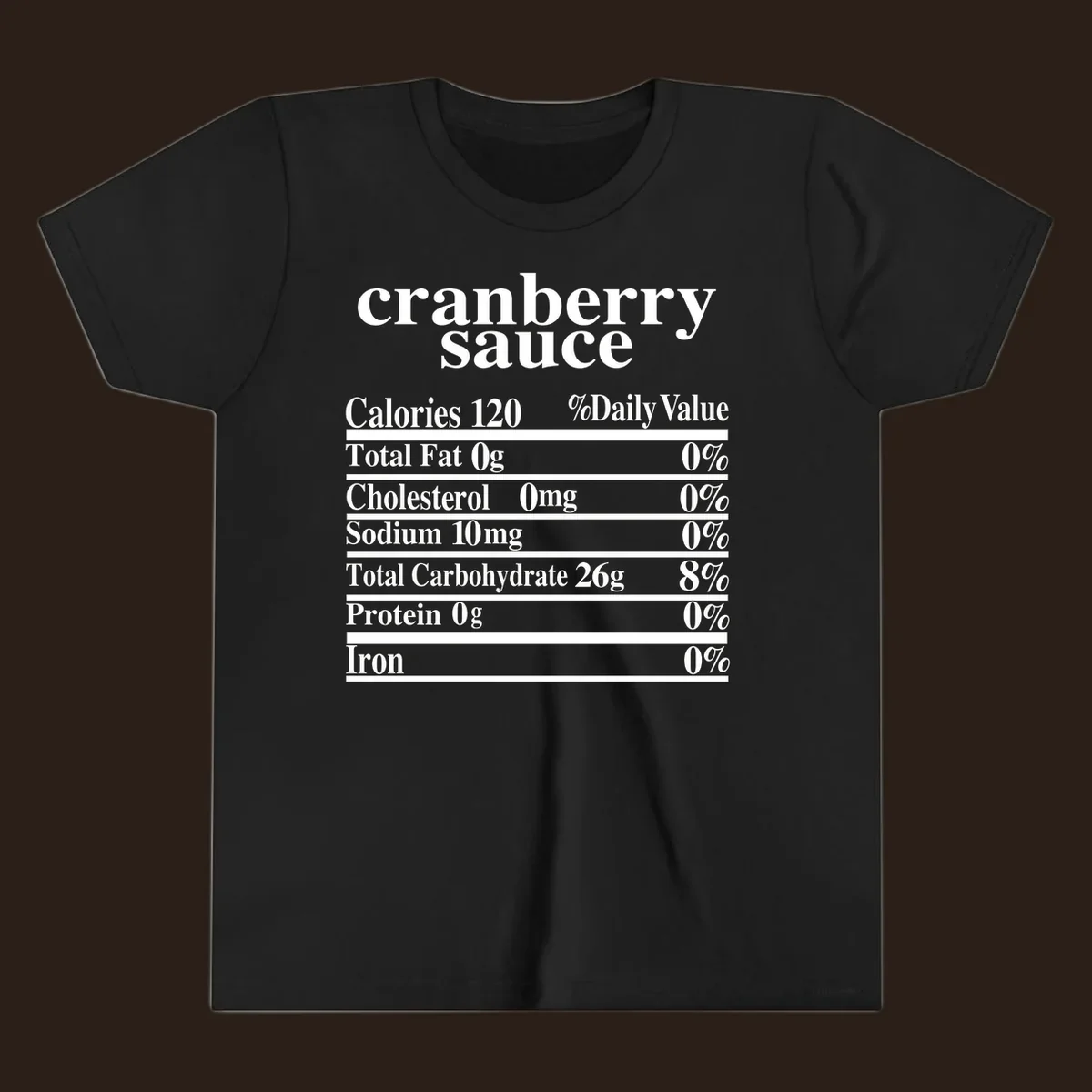 Cranberry sauce nutrition facts label design