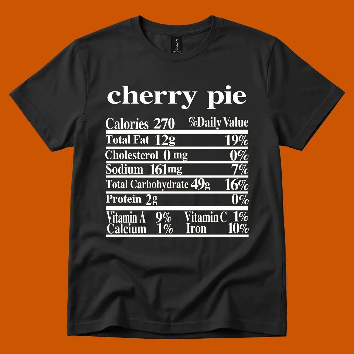 Cherry pie nutrition facts label design