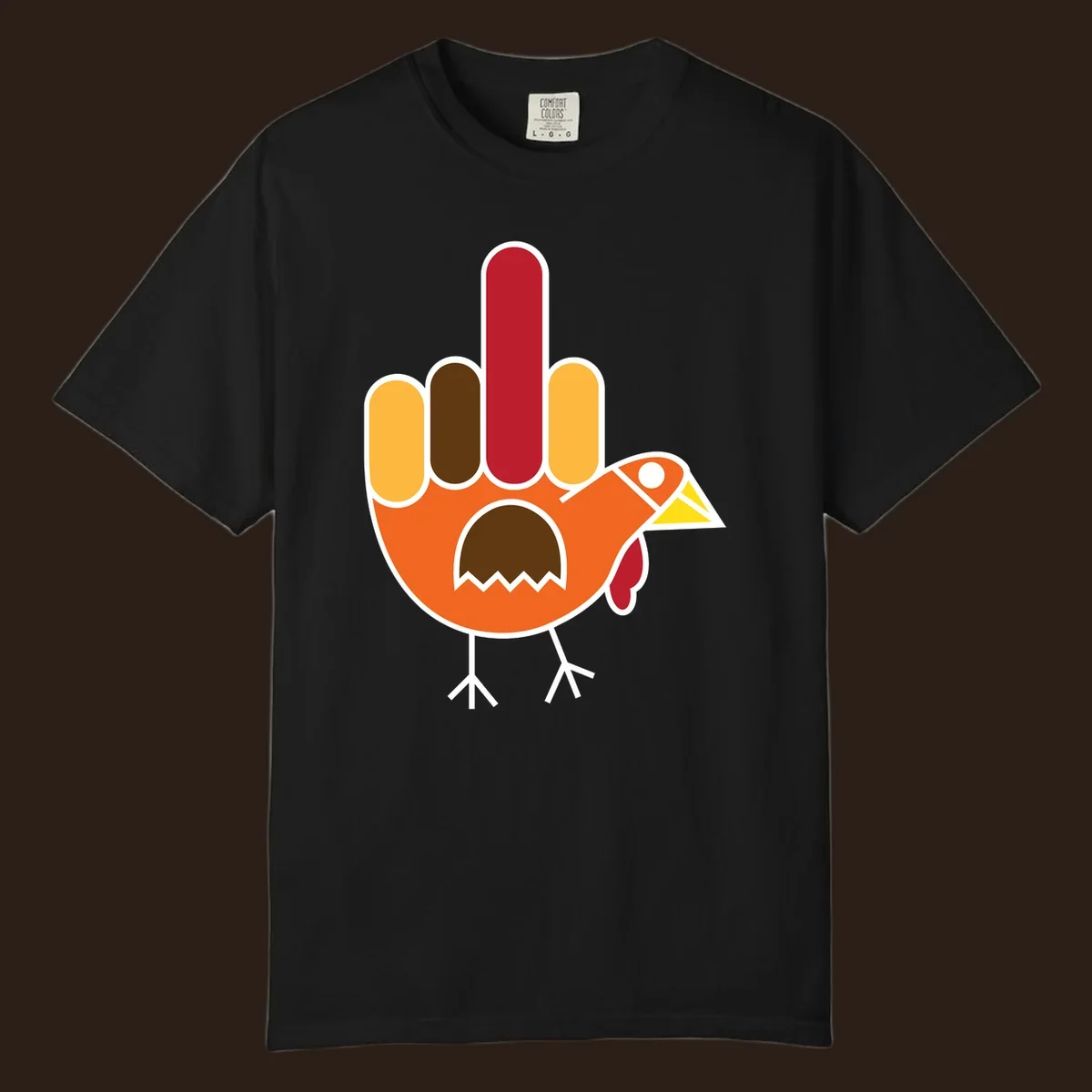 Thanksgiving turkey hand gesture illustration