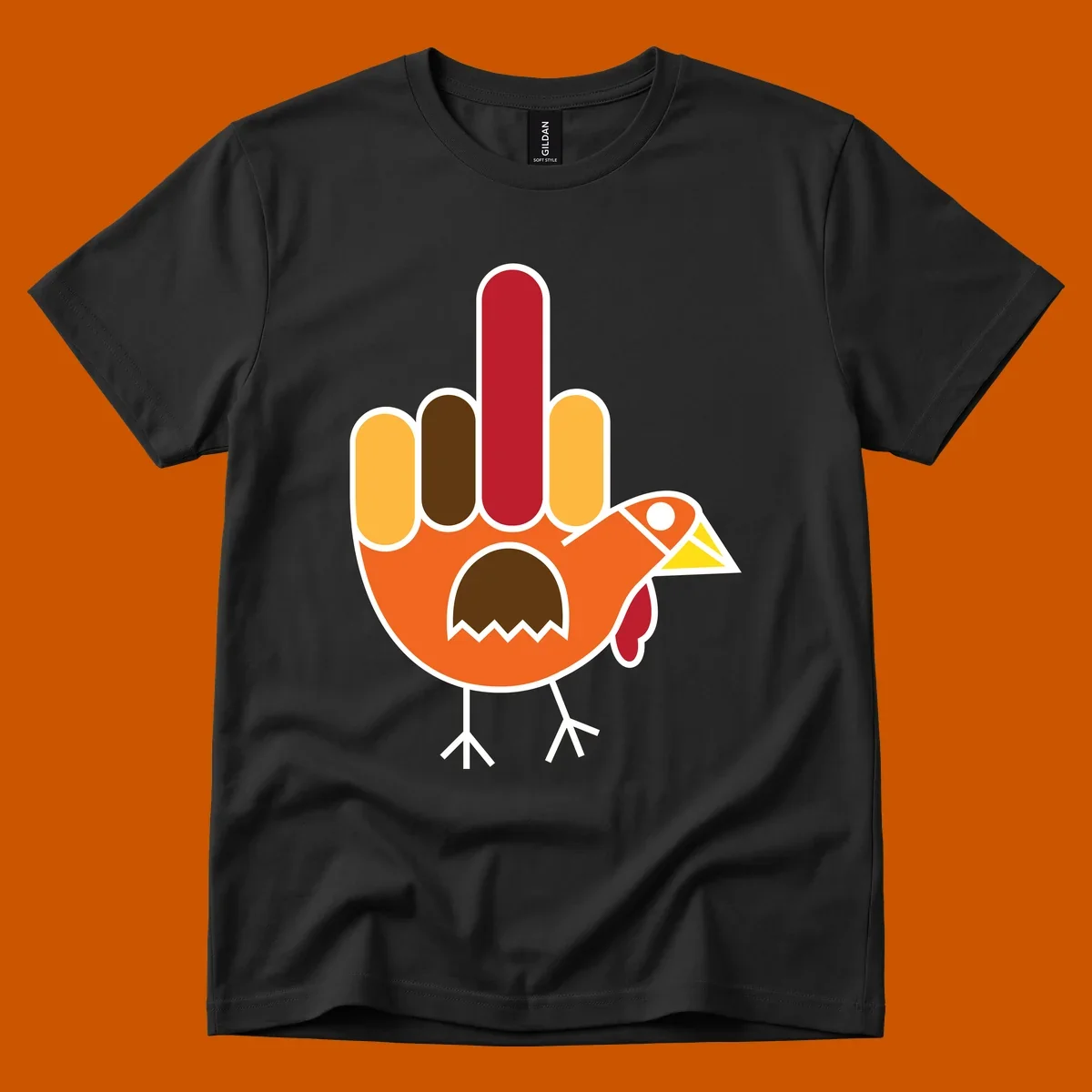 Thanksgiving turkey hand gesture illustration