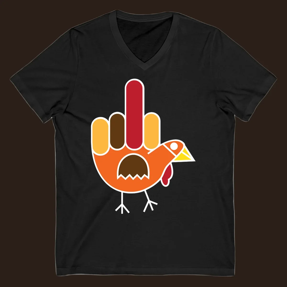 Thanksgiving turkey hand gesture illustration