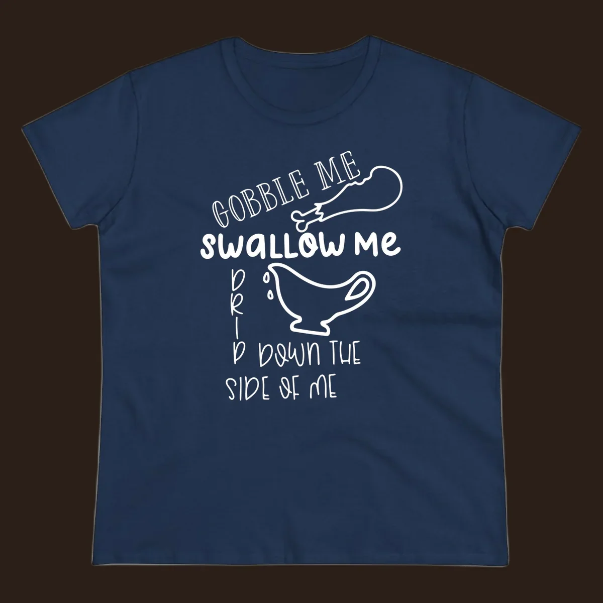 Gravy me down Thanksgiving shirt with turkey leg and gravy boat.