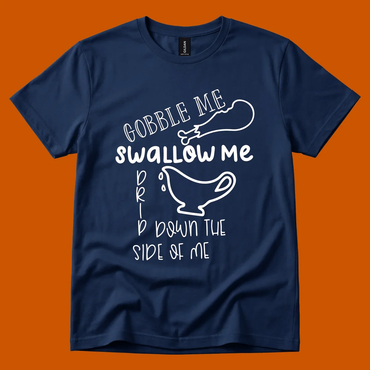 Gravy me down Thanksgiving shirt with turkey leg and gravy boat.