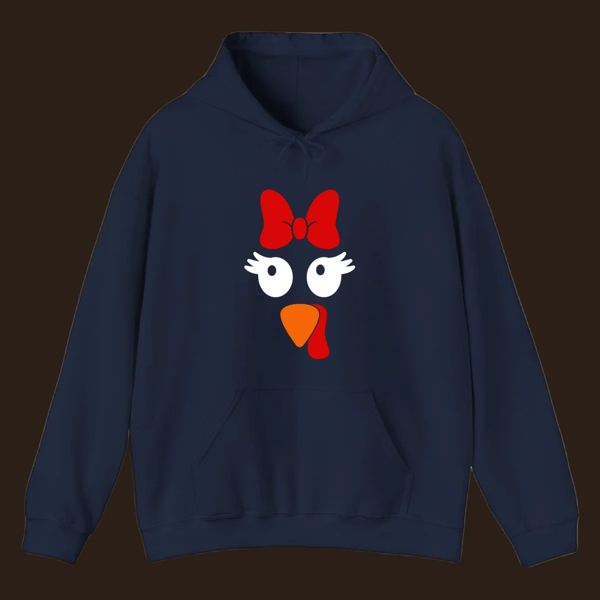 Cute turkey face with bow graphic for Thanksgiving shirt