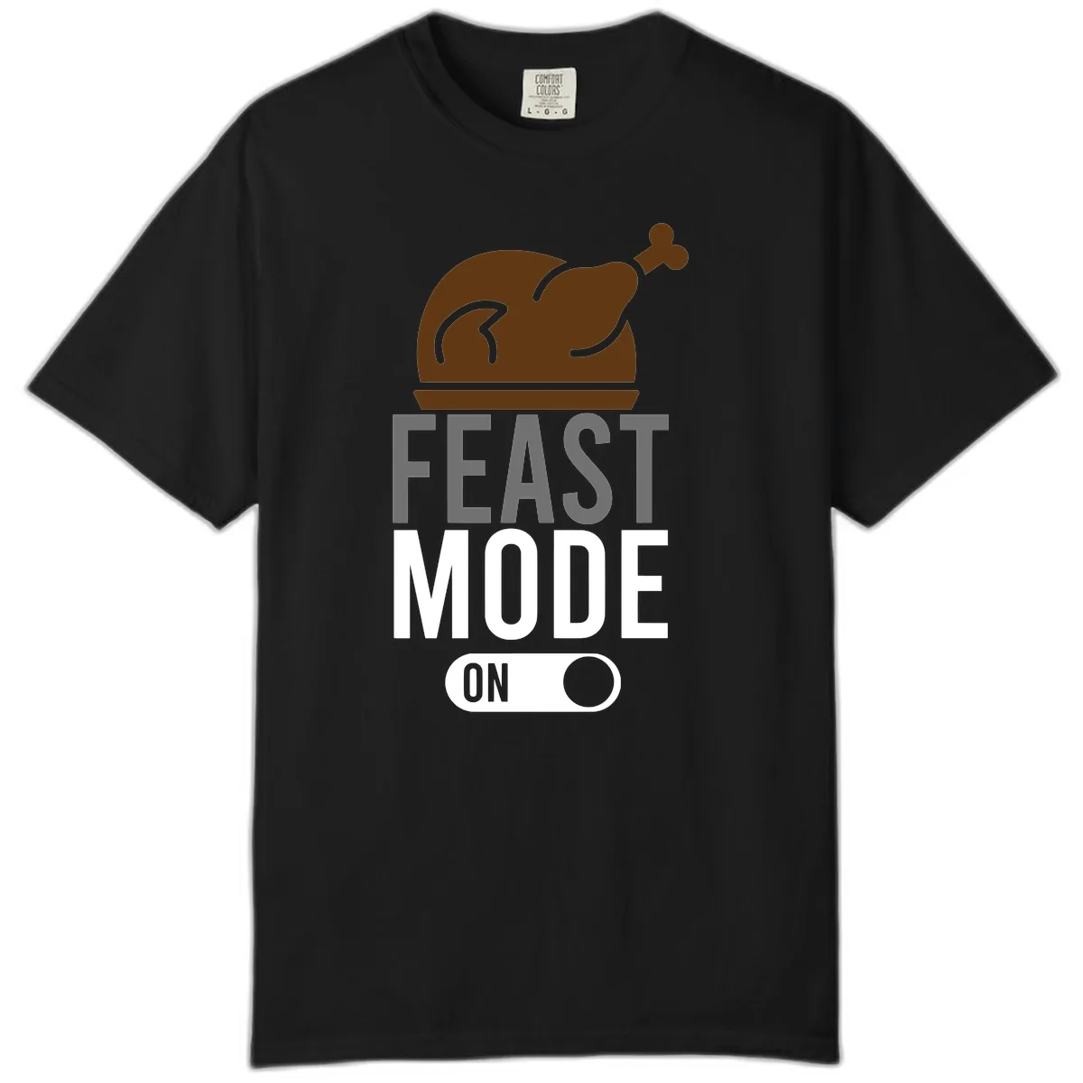 Feast Mode On Thanksgiving Comfort Color in Black