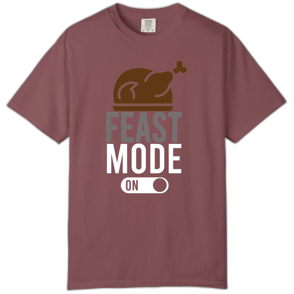 Feast Mode On Thanksgiving Comfort Color in Brick