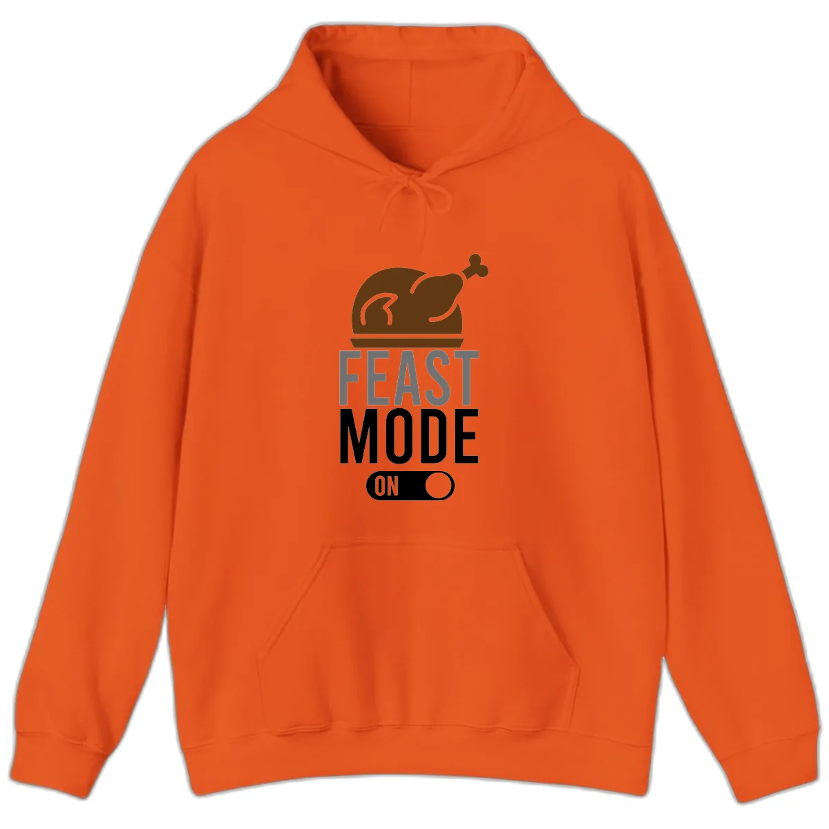 Feast Mode On Thanksgiving Hoodie in Orange