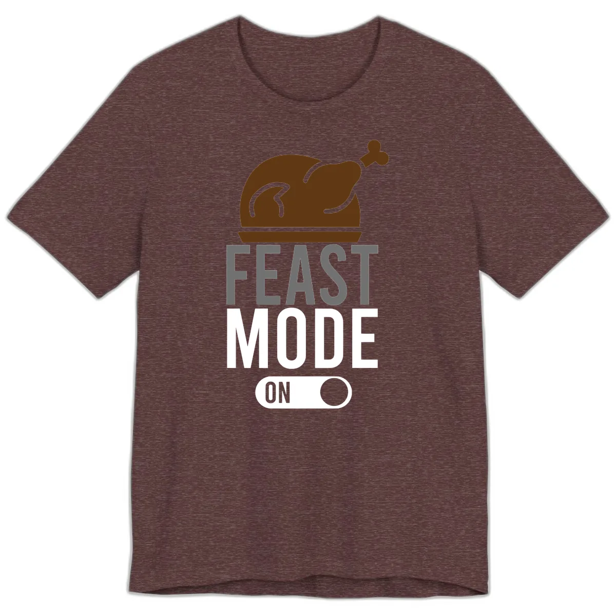 Feast Mode On Thanksgiving Premium T-Shirt in Heather Maroon