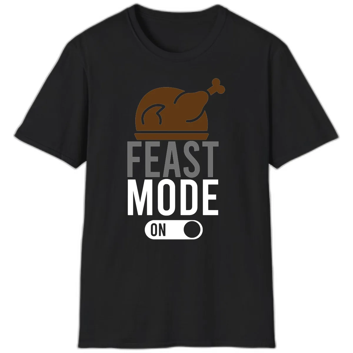 Feast Mode On Thanksgiving T-Shirt in Black