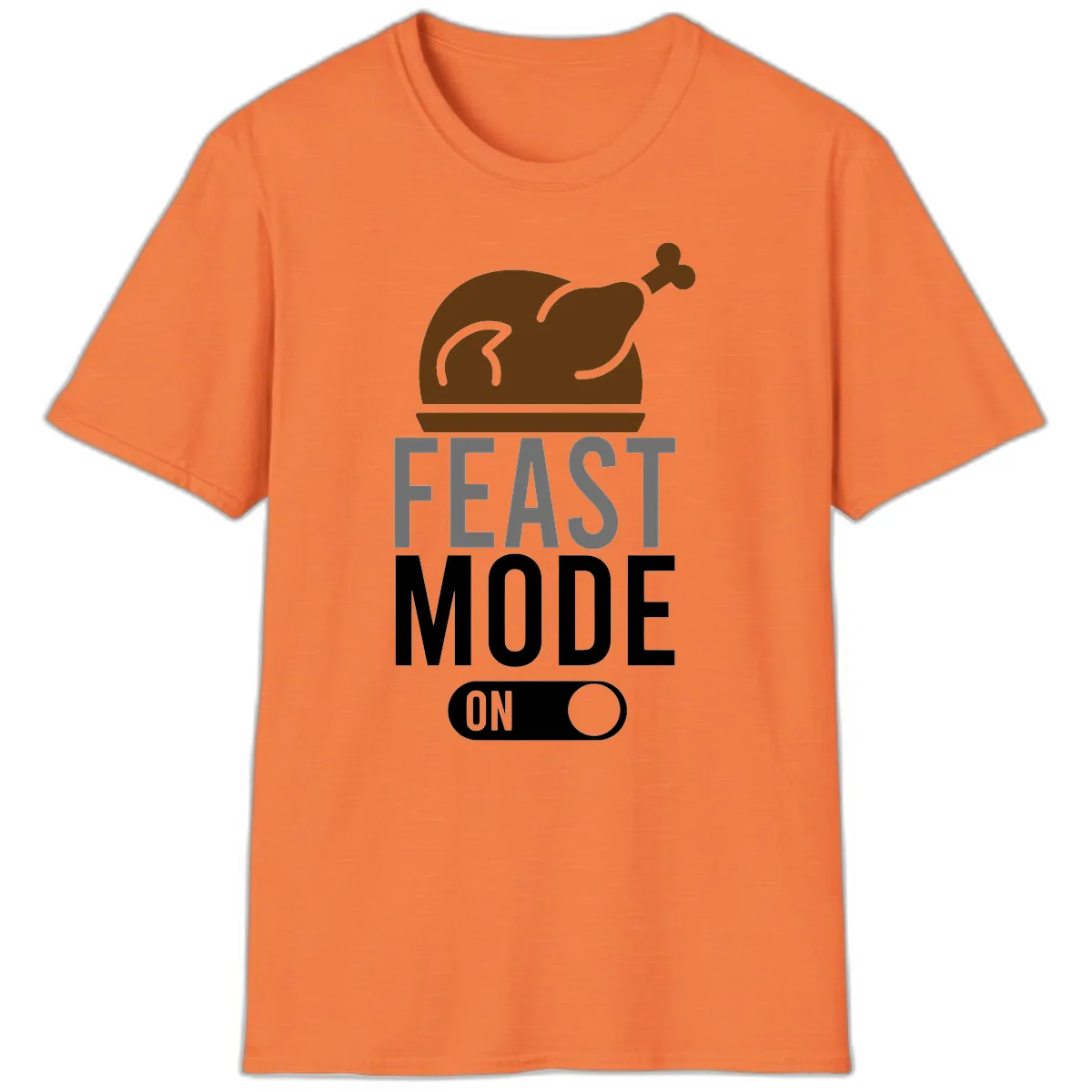 Feast Mode On Thanksgiving T-Shirt in Heather Orange