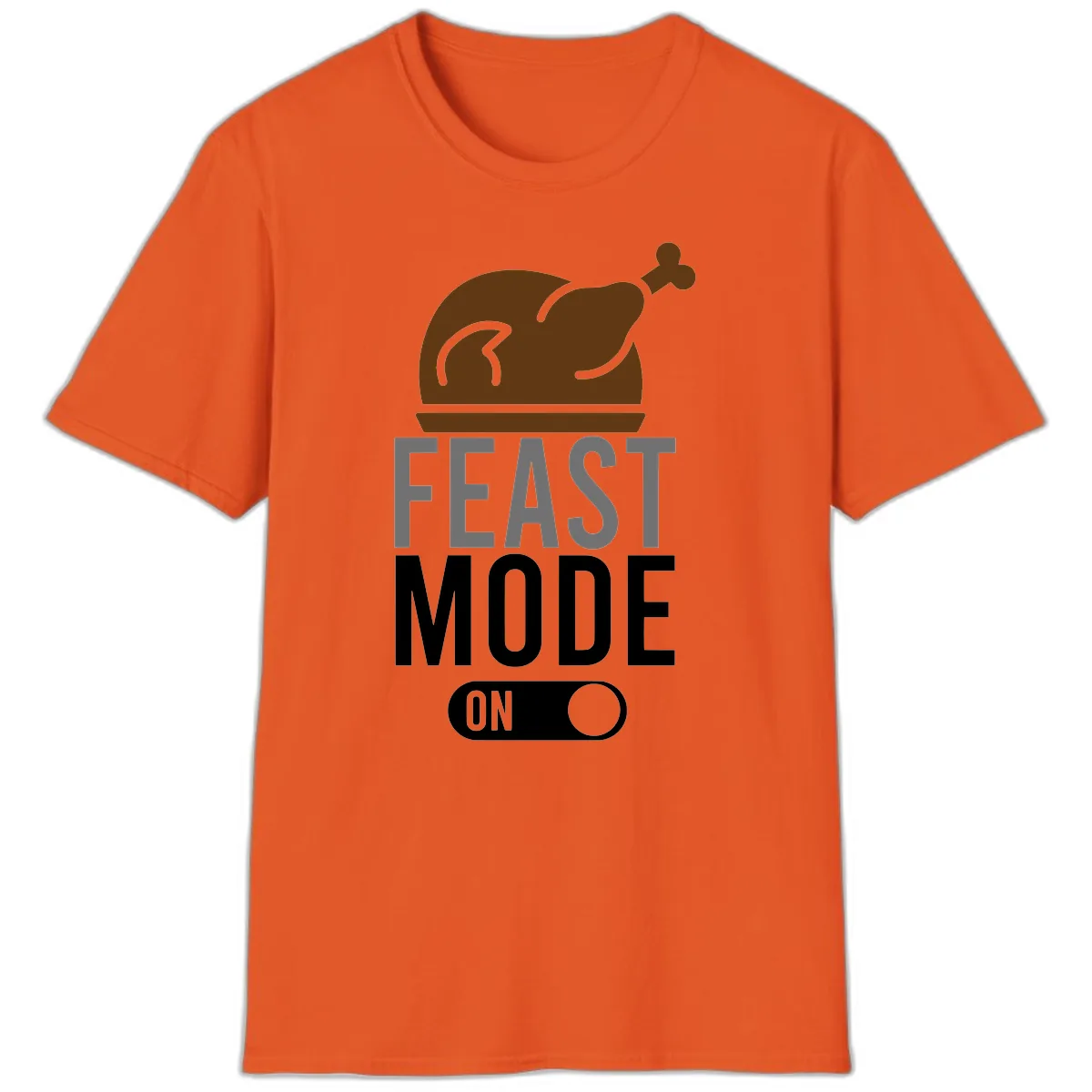 Feast Mode On Thanksgiving T-Shirt in Orange