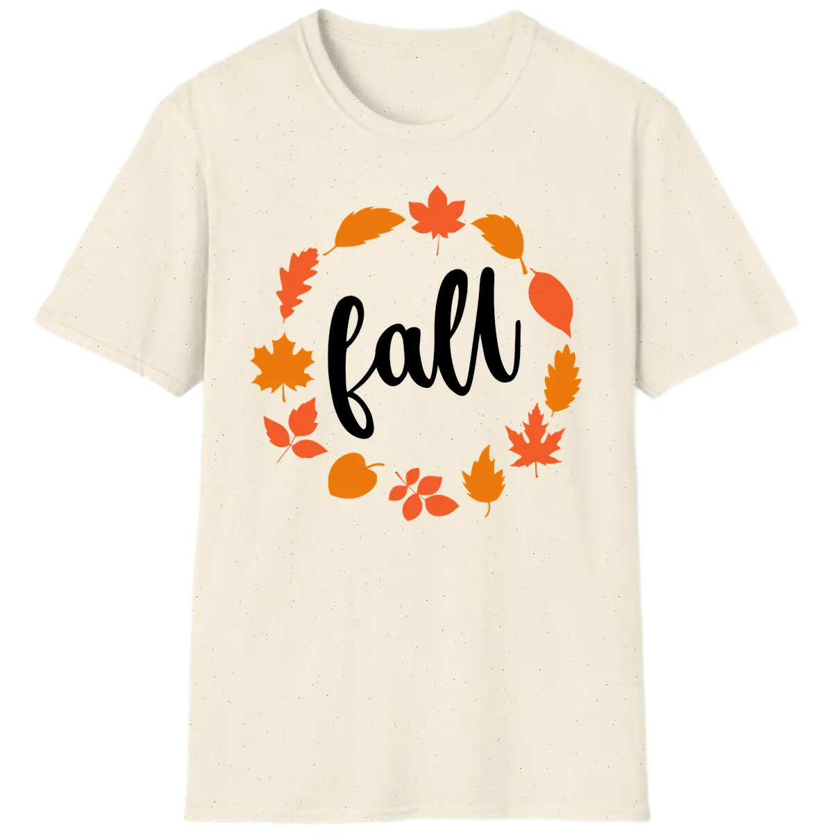 Fall Leaves Wreath T-Shirt in Natural