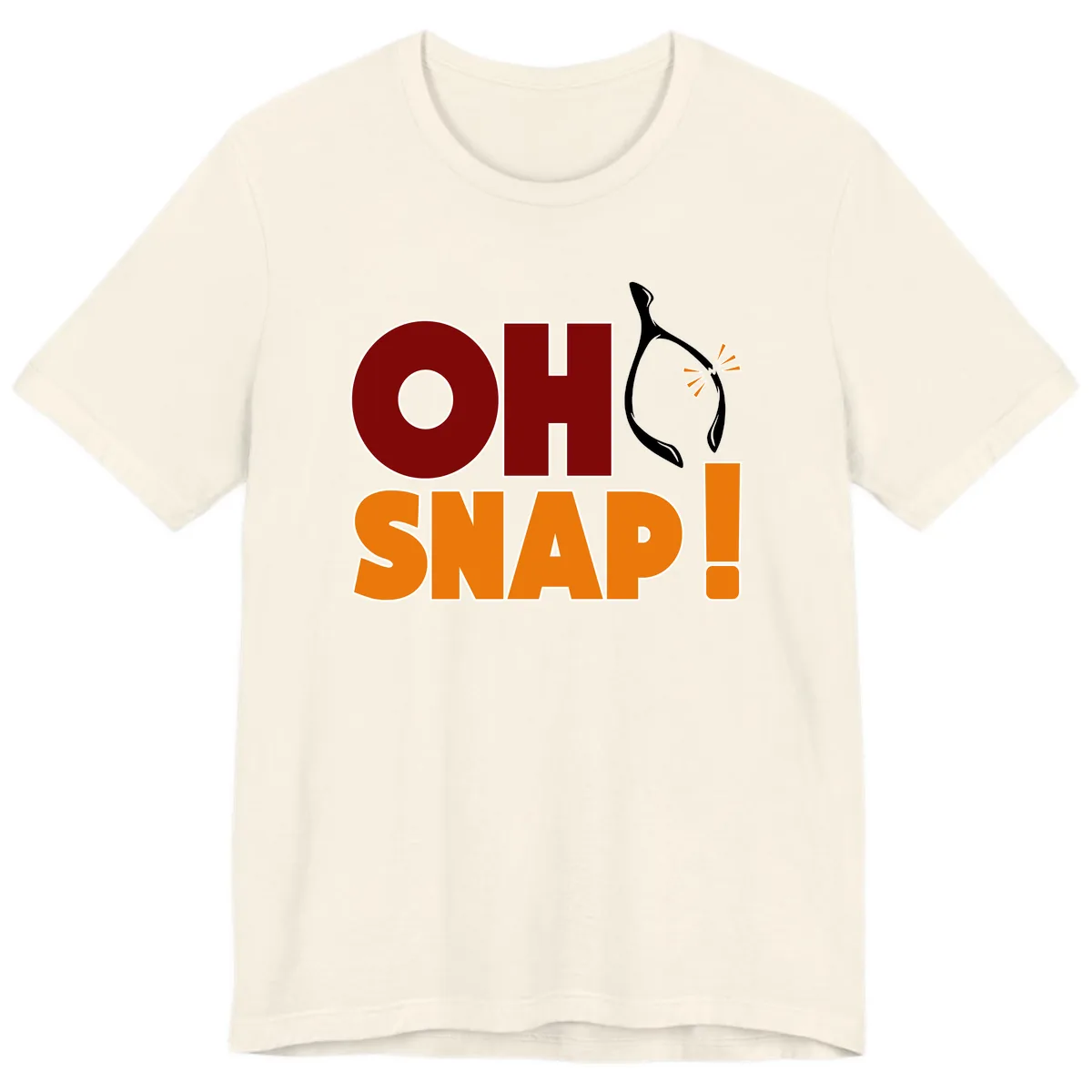 Oh Snap Wishbone Saying Premium T-Shirt in Natural
