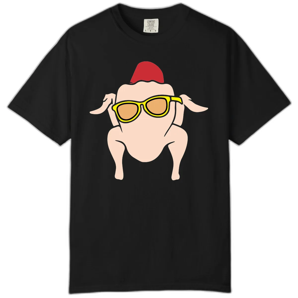 Cool Turkey Wearing Sunglasses Comfort Color in Black