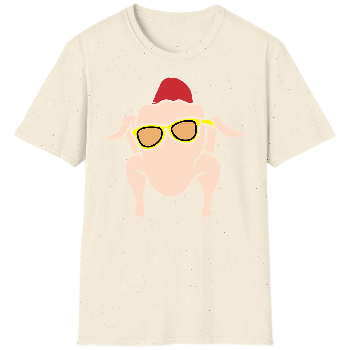 Cool Turkey Wearing Sunglasses T-Shirt in Natural