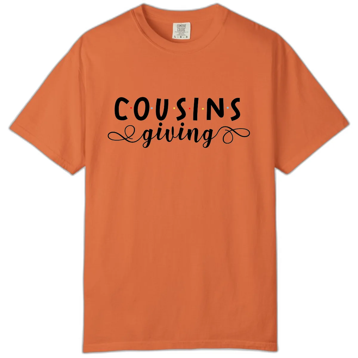 Cousins Giving Family Gathering Comfort Color in Burnt Orange