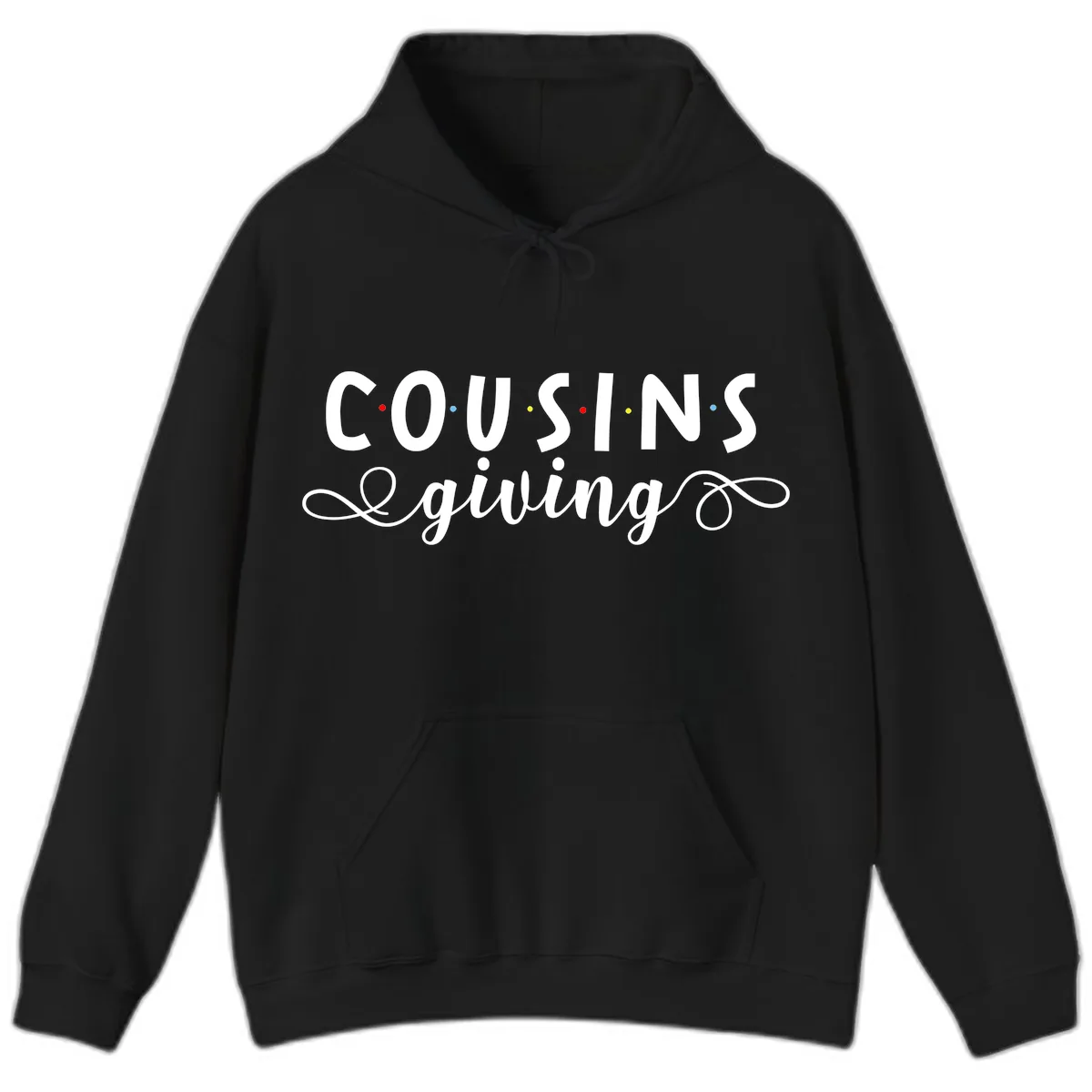 Cousins Giving Family Gathering Hoodie in Black