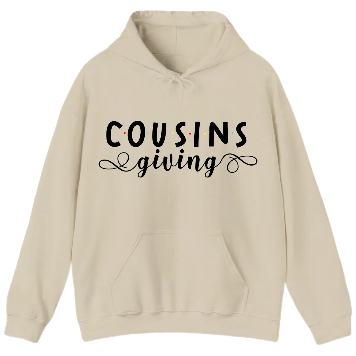 Cousins Giving Family Gathering Hoodie in Sand