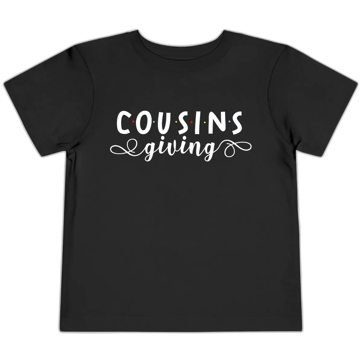 Cousins Giving Family Gathering Toddler T-Shirt in Black