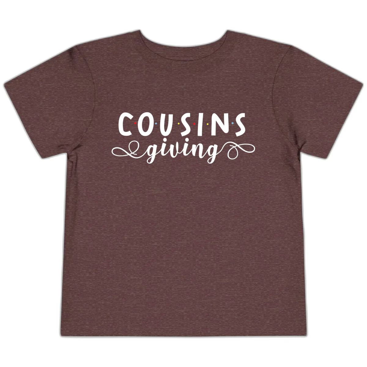 Cousins Giving Family Gathering Toddler T-Shirt in Heather Maroon