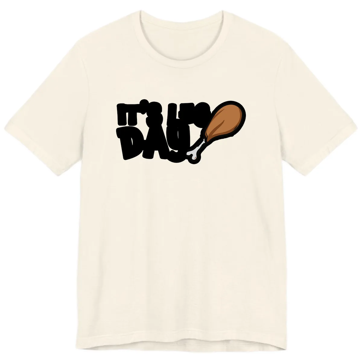 It's Leg Day Funny Chicken Leg Design Premium T-Shirt in Natural