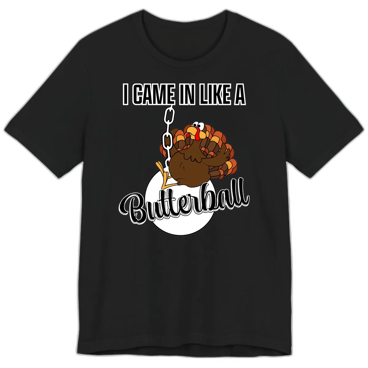I Came In Like A Butterball Turkey Premium T-Shirt in Black