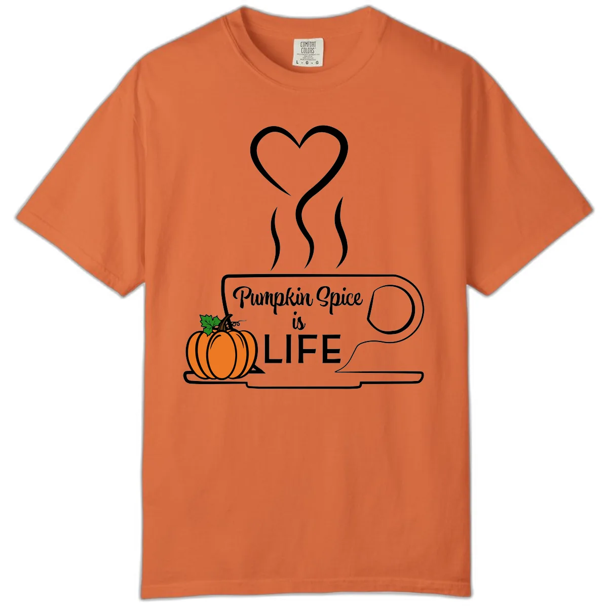Pumpkin Spice Is Life Coffee Mug Comfort Color in Burnt Orange