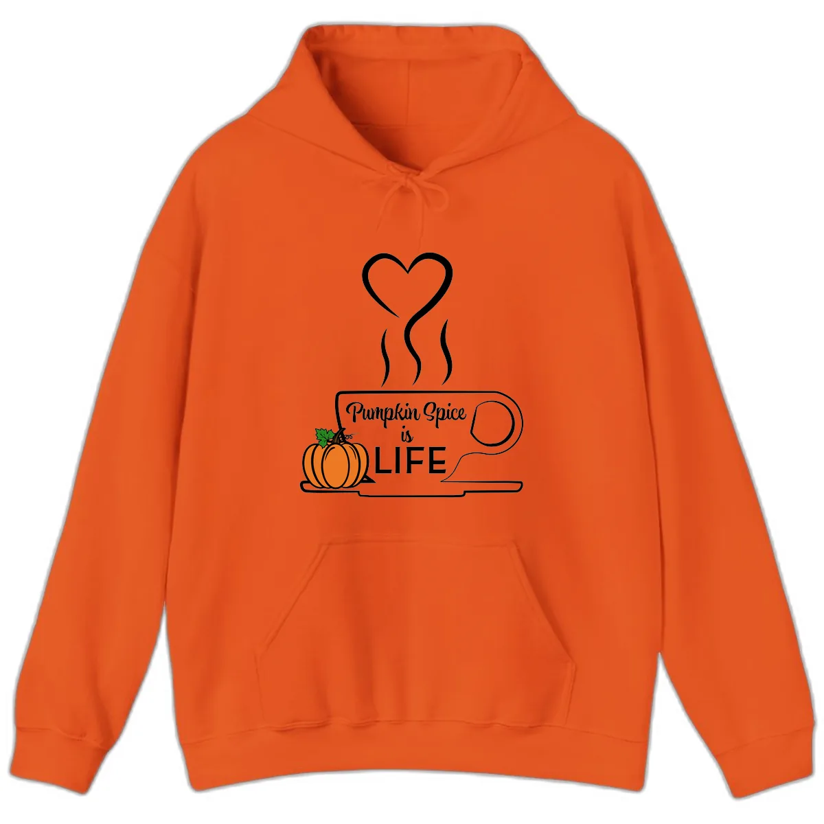 Pumpkin Spice Is Life Coffee Mug Hoodie in Orange