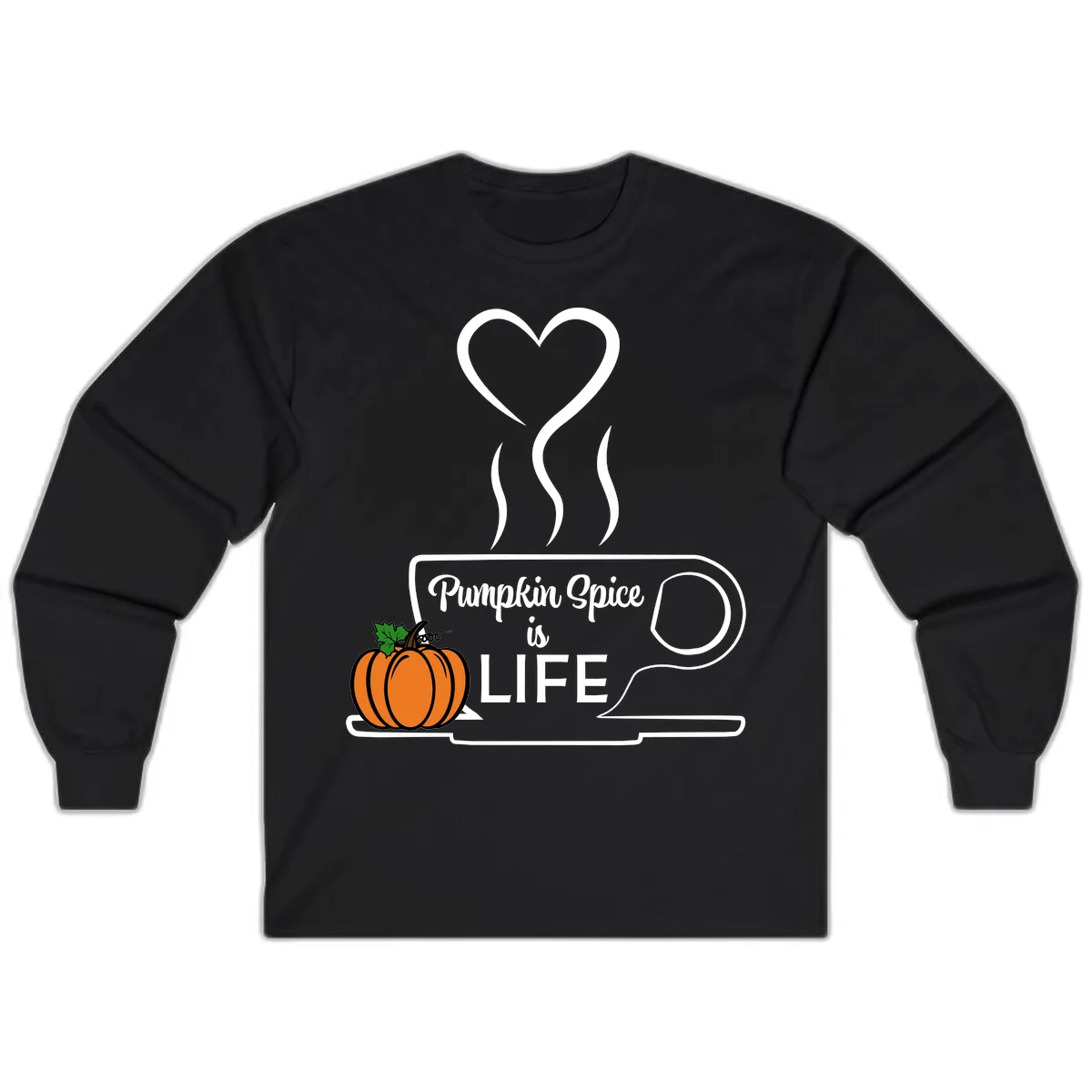 Pumpkin Spice Is Life Coffee Mug Long Sleeve in Black