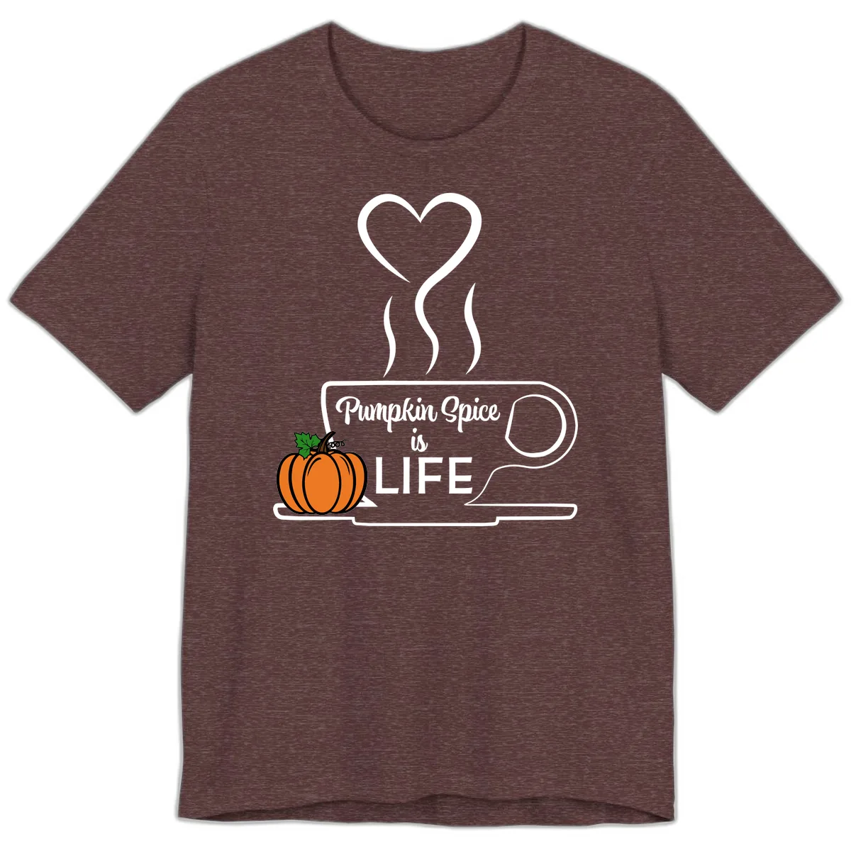 Pumpkin Spice Is Life Coffee Mug Premium T-Shirt in Heather Maroon