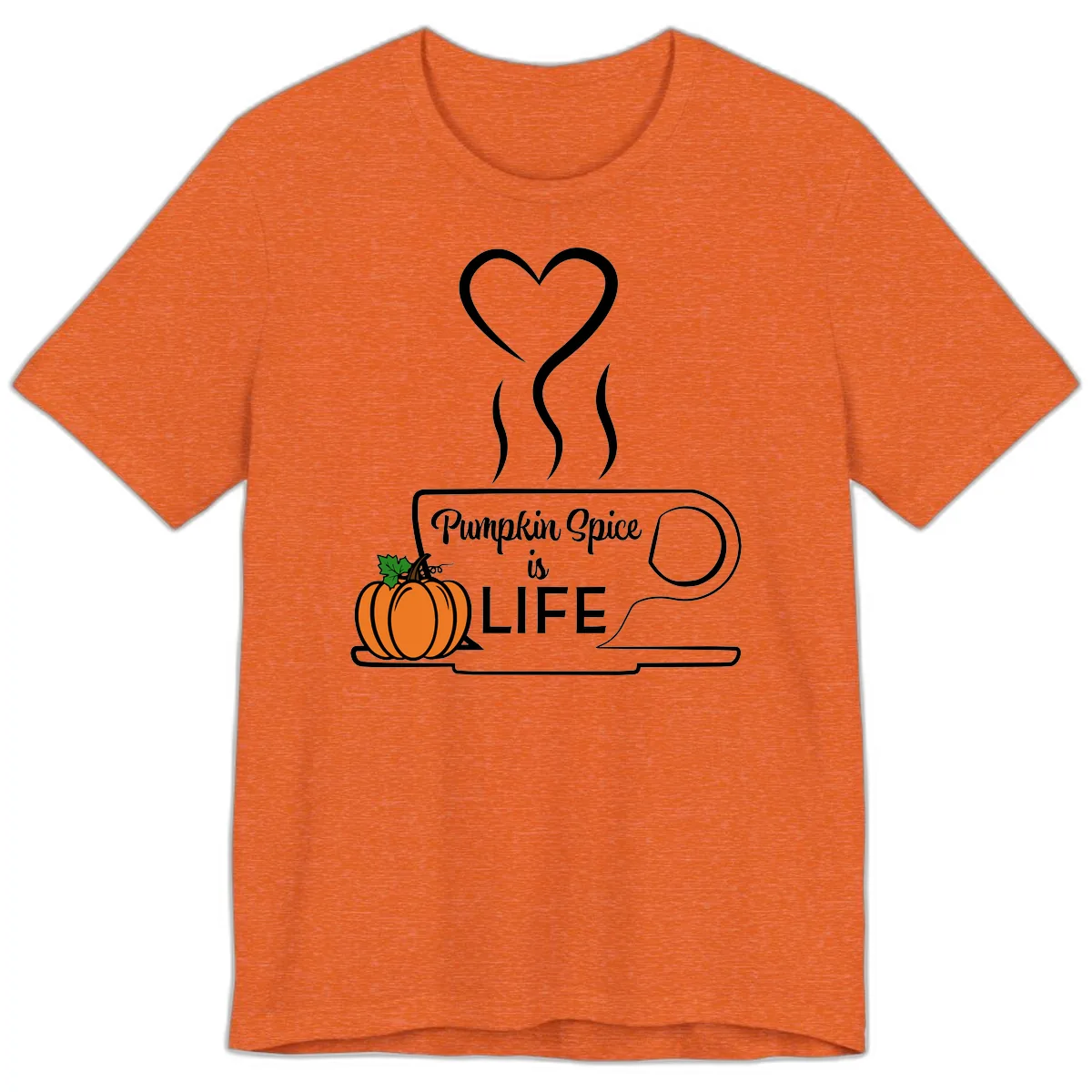 Pumpkin Spice Is Life Coffee Mug Premium T-Shirt in Heather Orange