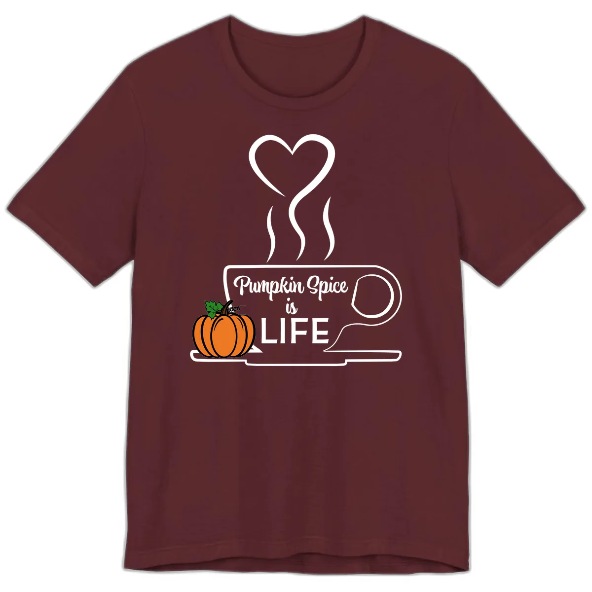 Pumpkin Spice Is Life Coffee Mug Premium T-Shirt in Maroon