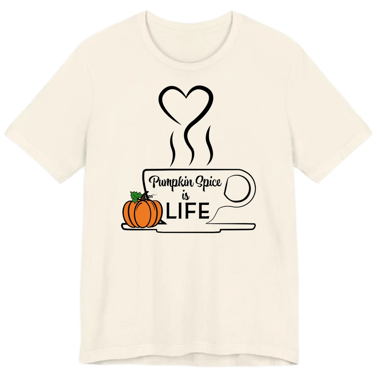 Pumpkin Spice Is Life Coffee Mug Premium T-Shirt in Natural