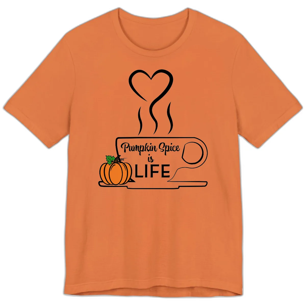 Pumpkin Spice Is Life Coffee Mug Premium T-Shirt in Burnt Orange