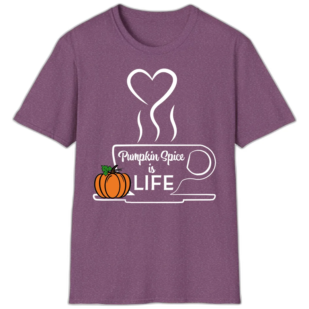 Pumpkin Spice Is Life Coffee Mug T-Shirt in Heather Maroon