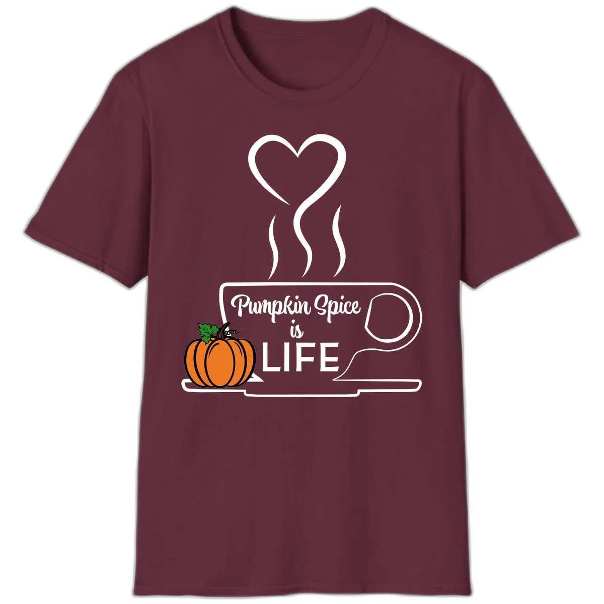 Pumpkin Spice Is Life Coffee Mug T-Shirt in Maroon