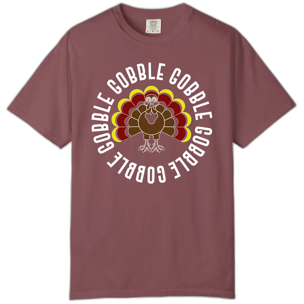 Gobble Gobble Turkey Thanksgiving Comfort Color in Brick
