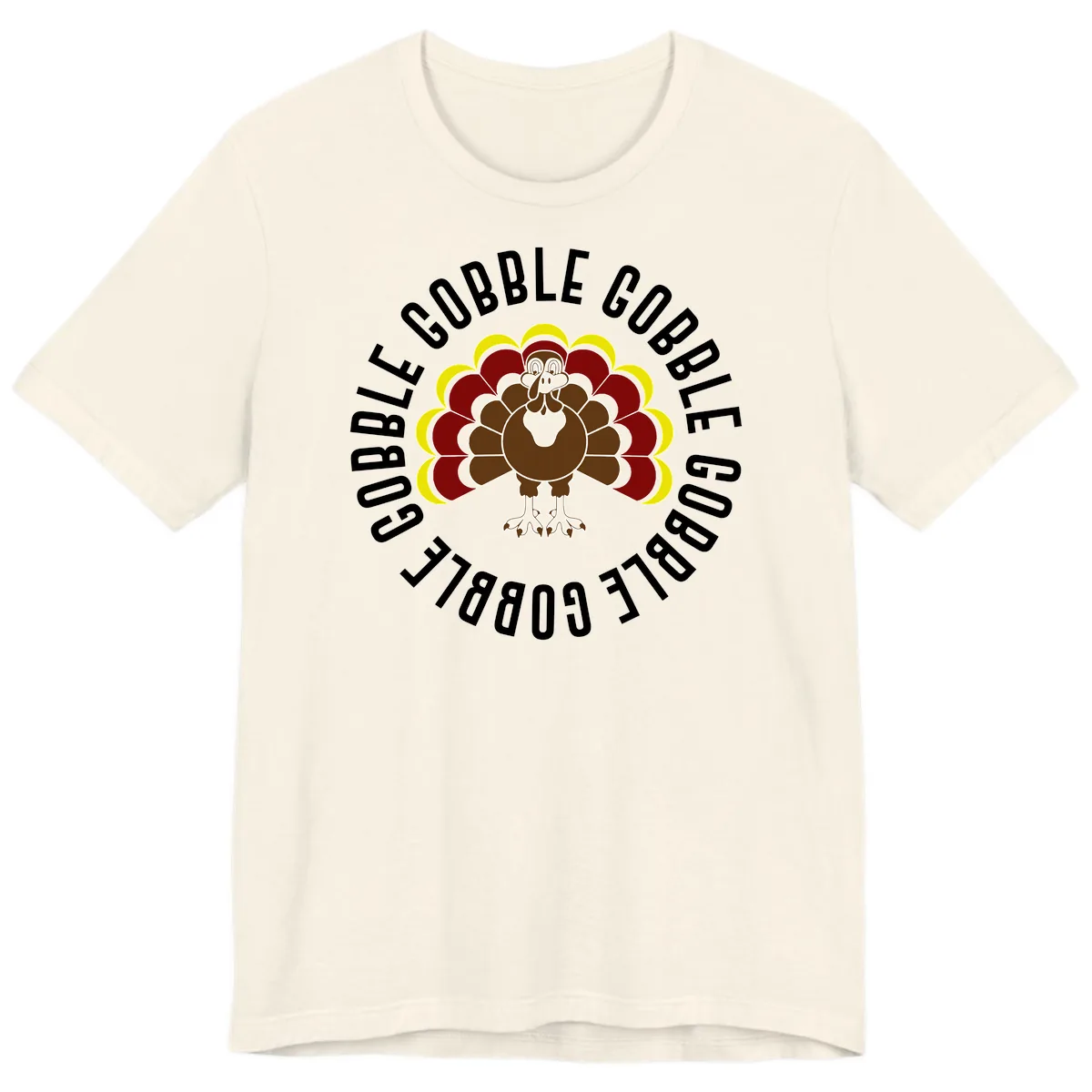 Gobble Gobble Turkey Thanksgiving Premium T-Shirt in Natural