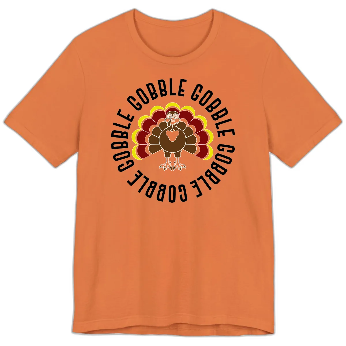 Gobble Gobble Turkey Thanksgiving Premium T-Shirt in Burnt Orange