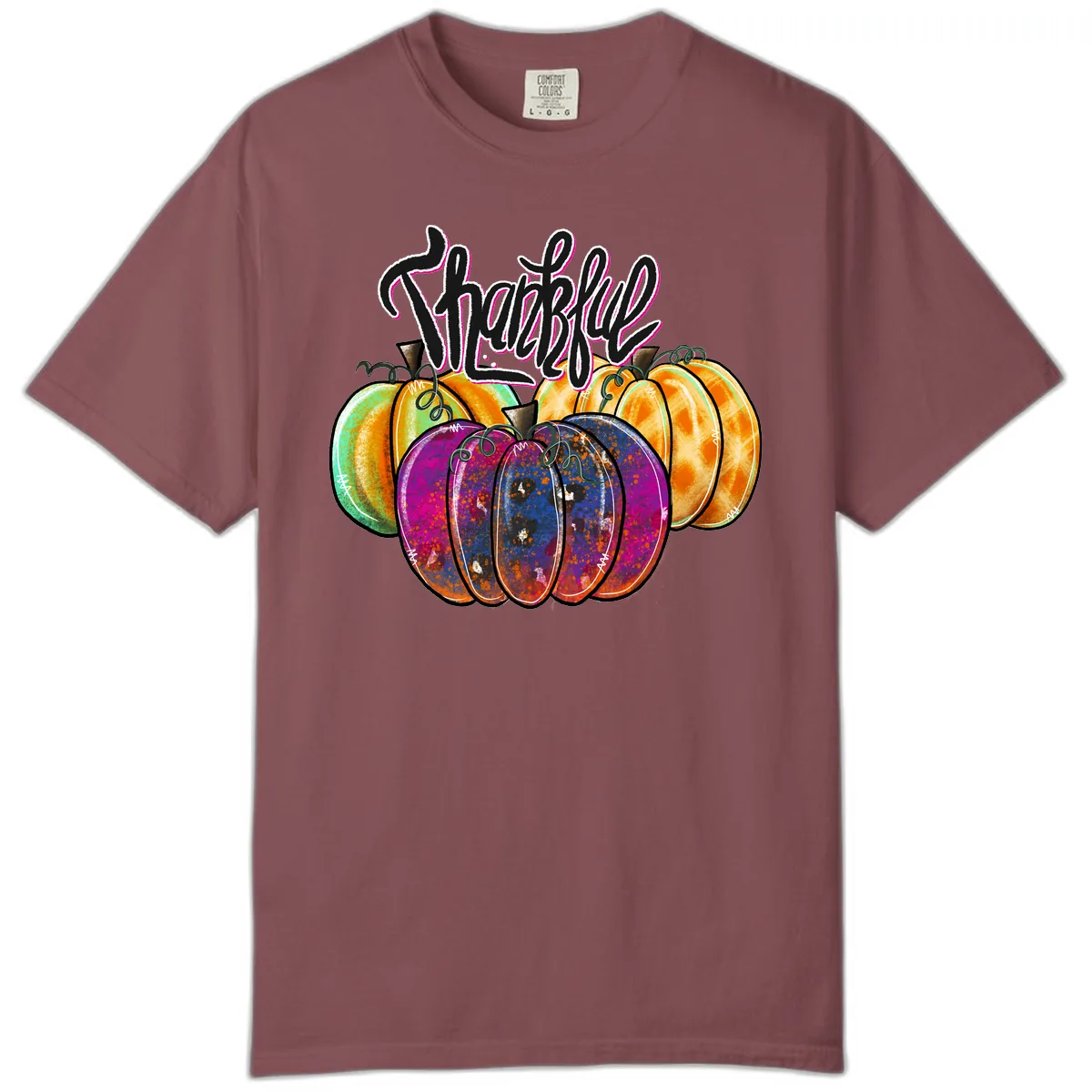 Harvest Pumpkin Patch Typography Comfort Color in Brick