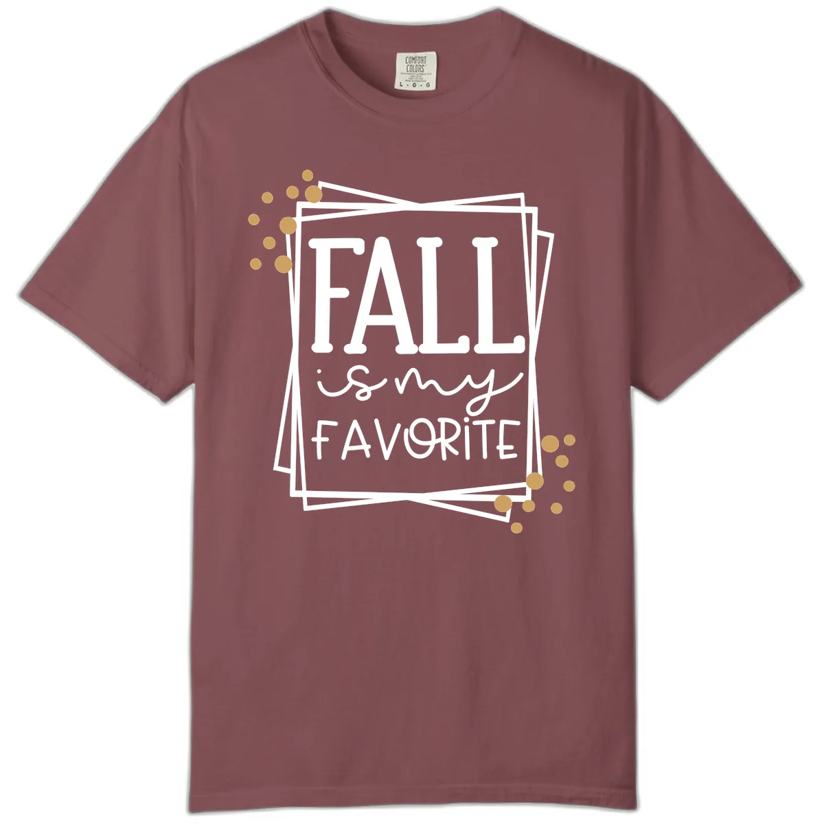 Fall Is My Favorite Typography Design Comfort Color in Brick