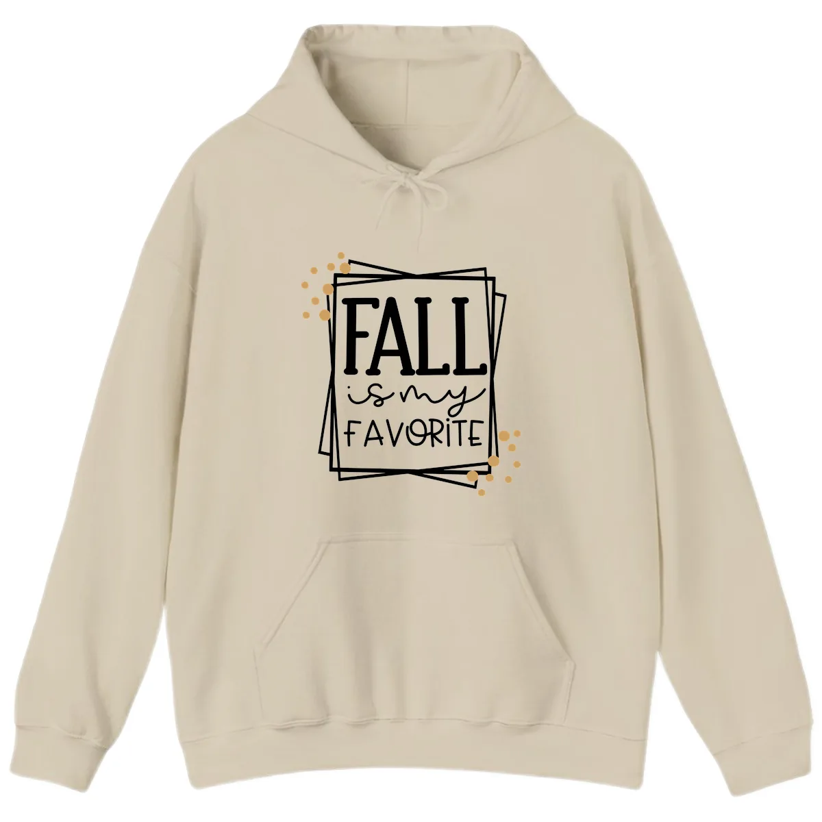 Fall Is My Favorite Typography Design Hoodie in Sand