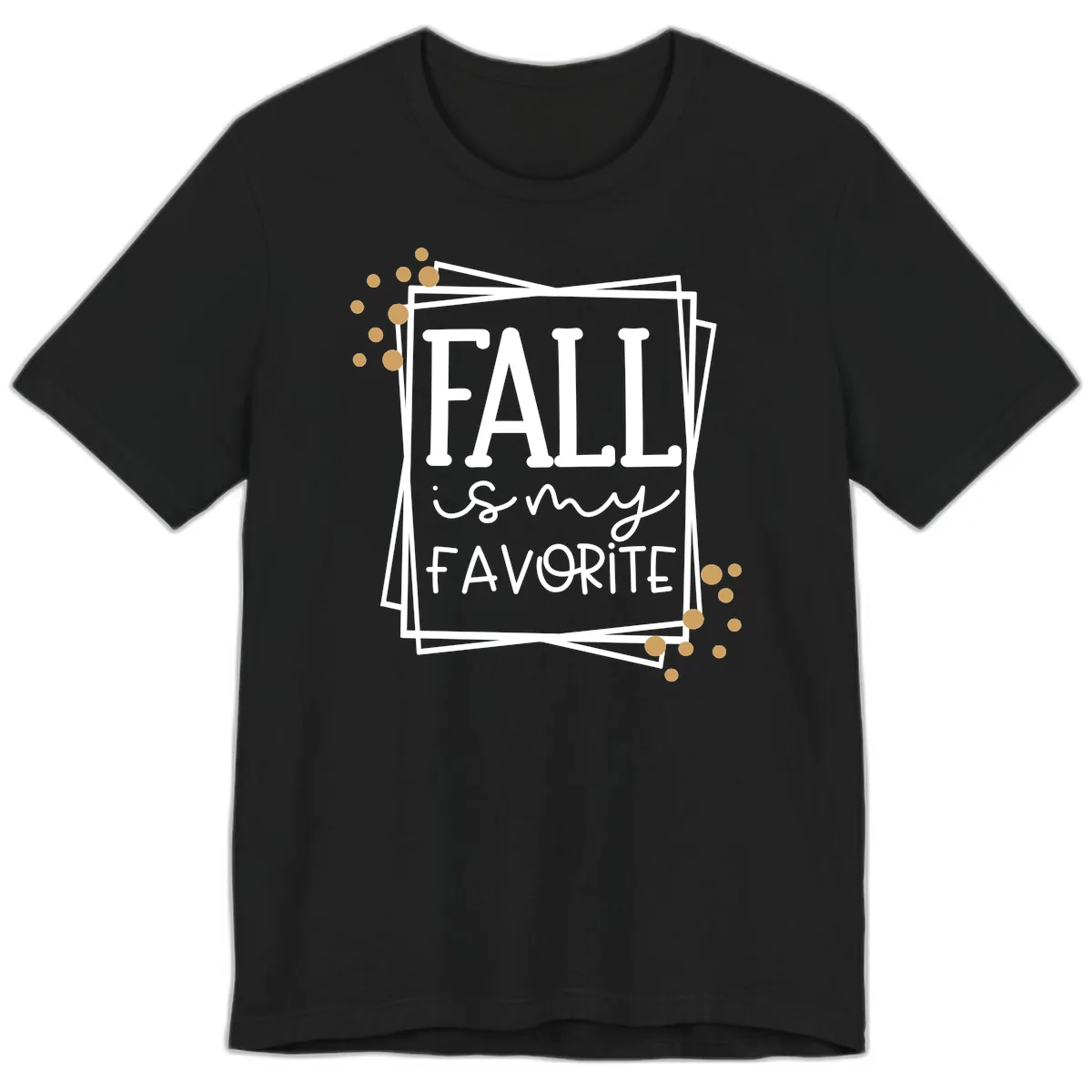 Fall Is My Favorite Typography Design Premium T-Shirt in Black